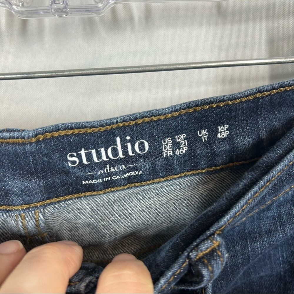 Studio by Denim&Co | High Rise Skinny Jeans Blue Distressed Women’s Size 12P - Picture 8 of 13